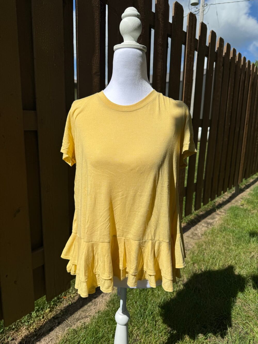 Altar'd State Ruffle Shirt Size Medium
